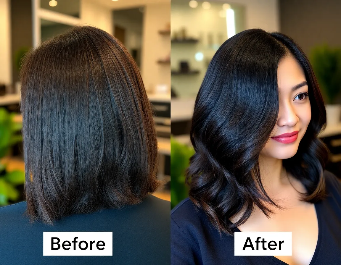 Before-and-after images of client transformations.