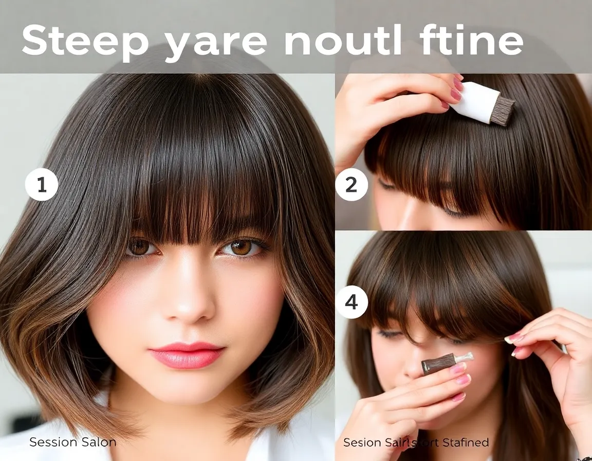 Visual step-by-step care routine for fringes.
