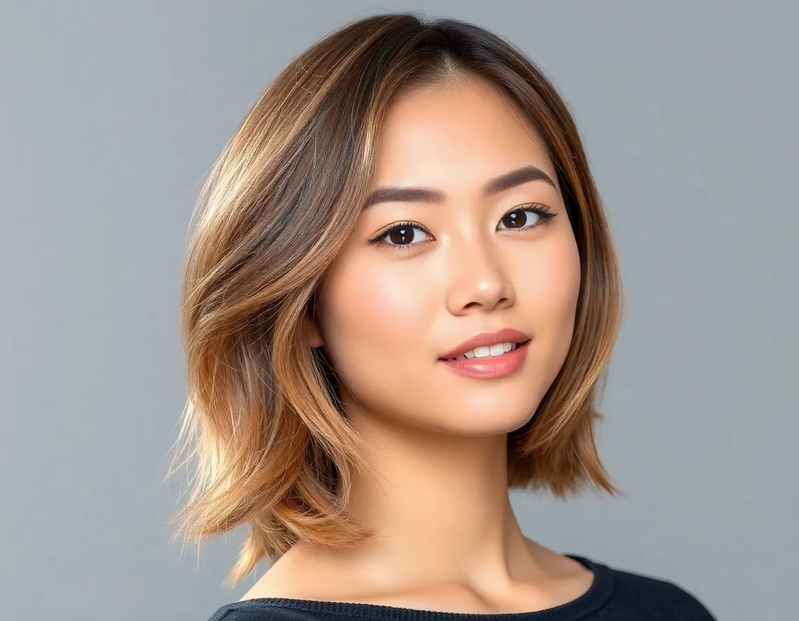 A engaging hairstyle highlighting youthful features.